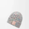 Bonnet en laine et cachemire multicolore