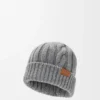 Bonnet en laine gris chiné