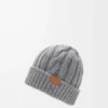 Bonnet en laine gris chiné