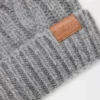 Bonnet en laine gris chiné