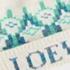 Bonnet en laine mélangée Blanc/Menthe
