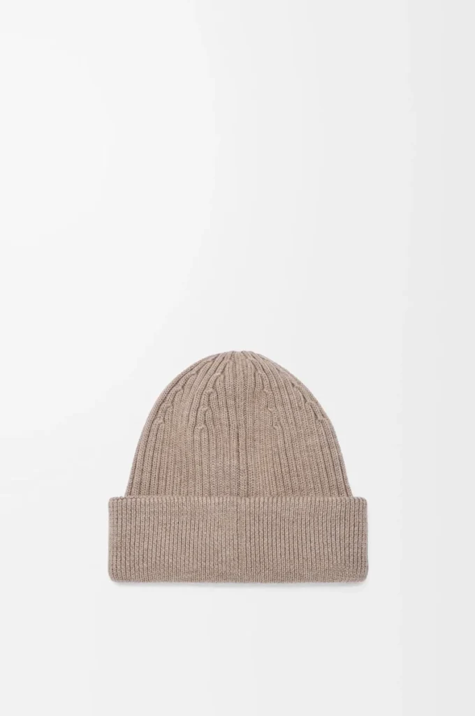 Bonnet LOEWE en laine beige foncé