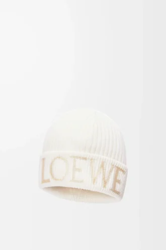 Bonnet LOEWE en laine blanc