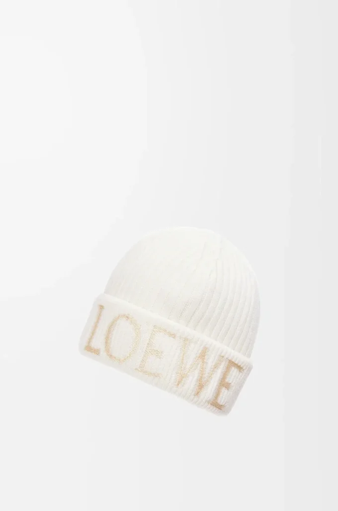 Bonnet LOEWE en laine blanc
