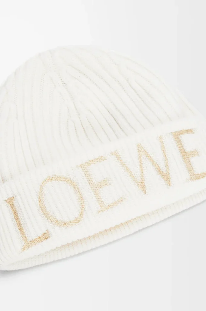 Bonnet LOEWE en laine blanc