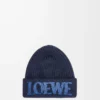 Bonnet LOEWE en laine bleu marine