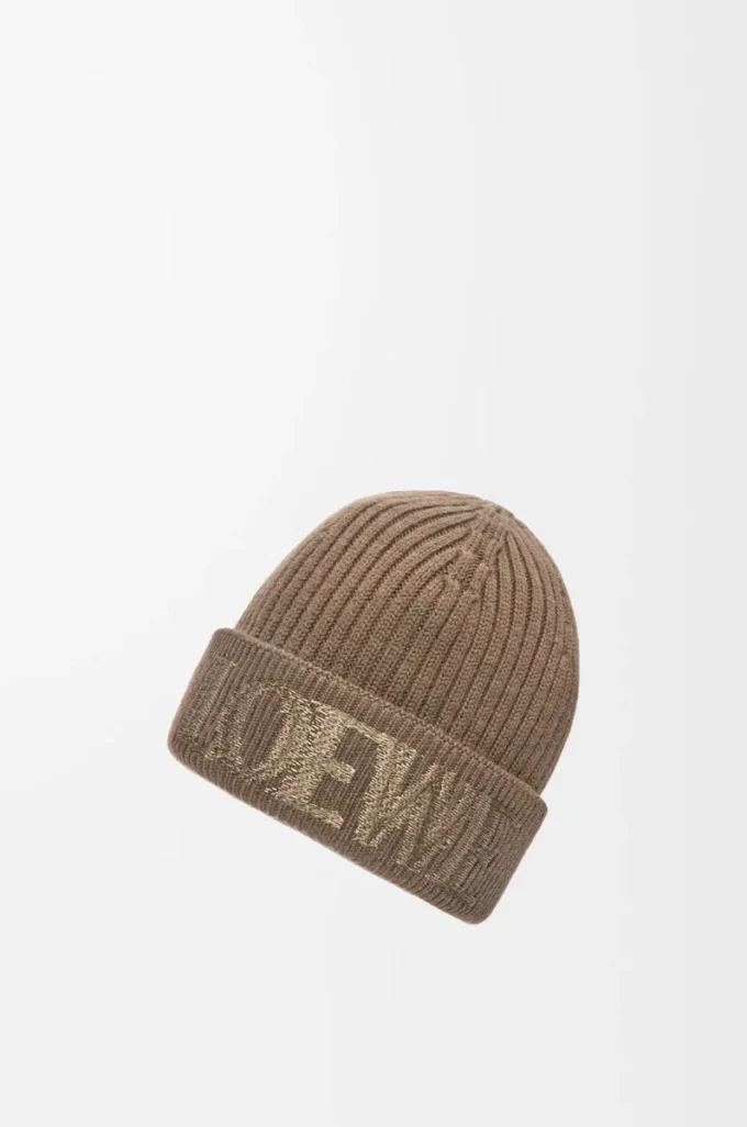 Bonnet LOEWE en laine Marron clair