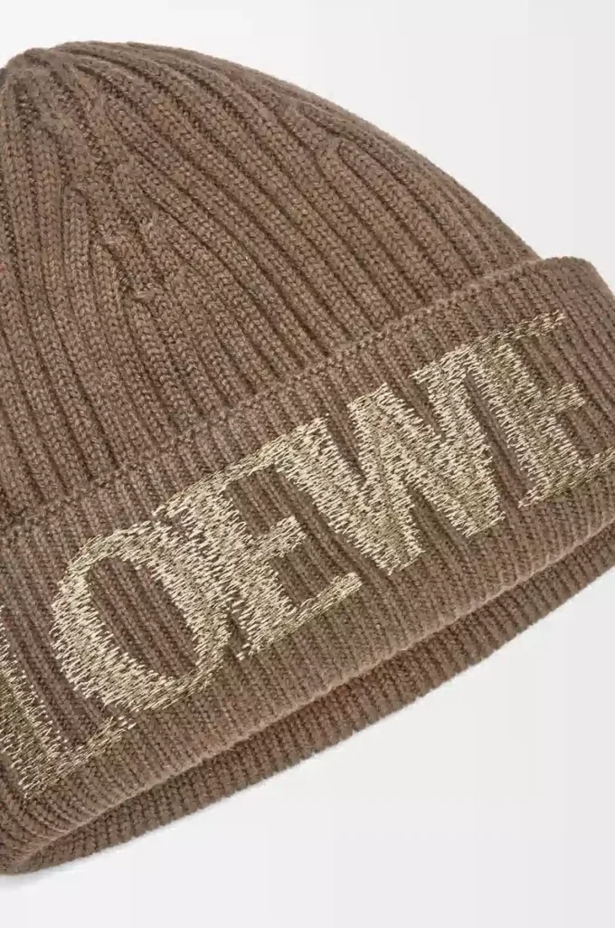 Bonnet LOEWE en laine Marron clair