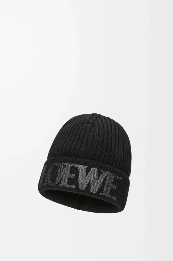 Bonnet LOEWE en laine noir