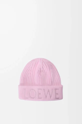 Bonnet LOEWE en laine rose clair