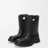 Botte Bobby en cuir de veau grainé tanné végétal Noir