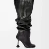 Bottes au-dessus du genou Toy en cuir d’agneau nappa Noir Bottes au-dessus du genou Toy en cuir d’agneau nappa Noir