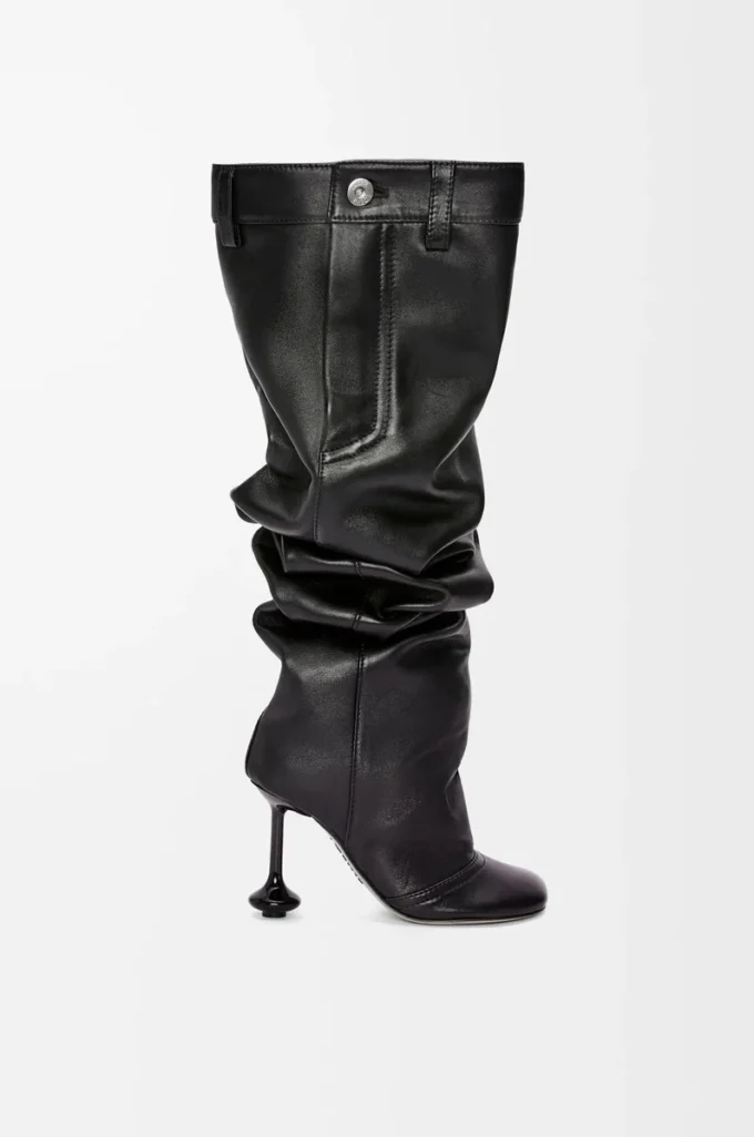 Bottes au-dessus du genou Toy en cuir d’agneau nappa Noir Bottes au-dessus du genou Toy en cuir d’agneau nappa Noir
