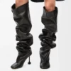 Bottes au-dessus du genou Toy en cuir d’agneau nappa Noir Bottes au-dessus du genou Toy en cuir d’agneau nappa Noir