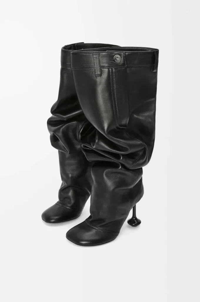 Bottes au-dessus du genou Toy en cuir d’agneau nappa Noir Bottes au-dessus du genou Toy en cuir d’agneau nappa Noir
