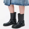 Bottes Campo Biker en cuir de veau Noir