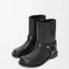 Bottes Campo Biker en cuir de veau Noir