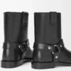 Bottes Campo Biker en cuir de veau Noir
