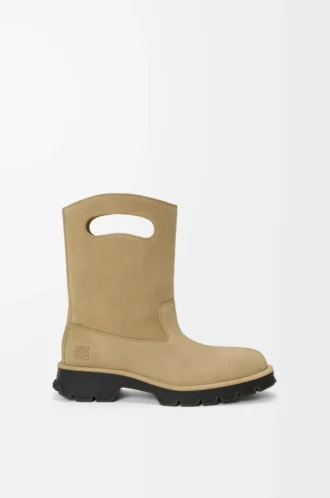 Bottines Bobby en cuir de veau croûte ciré Sahara