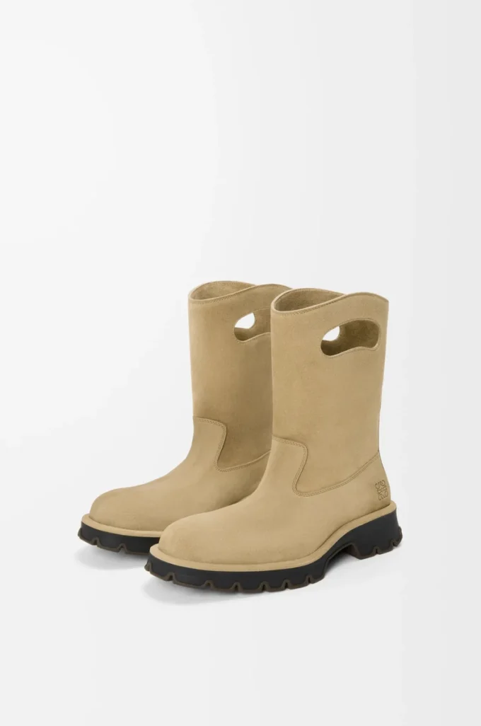 Bottines Bobby en cuir de veau croûte ciré Sahara