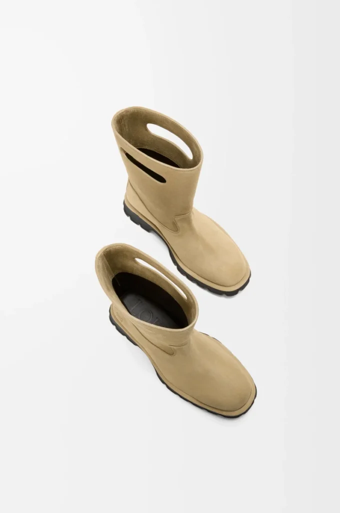 Bottines Bobby en cuir de veau croûte ciré Sahara