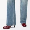 Bottines Bobine en anguille Bordeaux