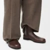 Bottines Bobine en cuir de veau lisse Cacao