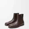 Bottines Bobine en cuir de veau lisse Cacao