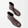 Bottines Bobine en cuir de veau lisse Cacao
