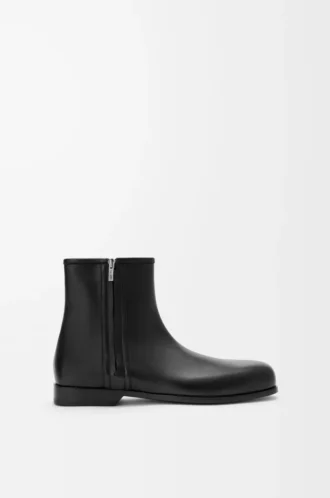 Bottines Bobine en cuir de veau lisse noir