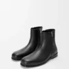 Bottines Bobine en cuir de veau lisse noir