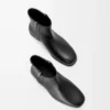 Bottines Bobine en cuir de veau lisse noir
