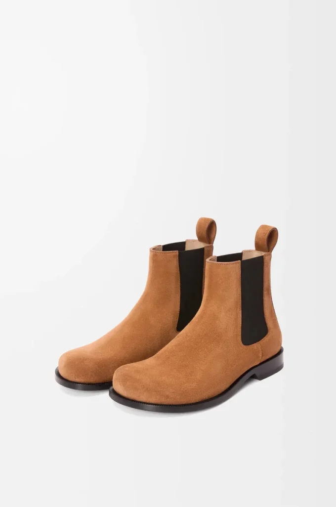 Bottines Chelsea Campo en cuir de veau suédé Tabacco