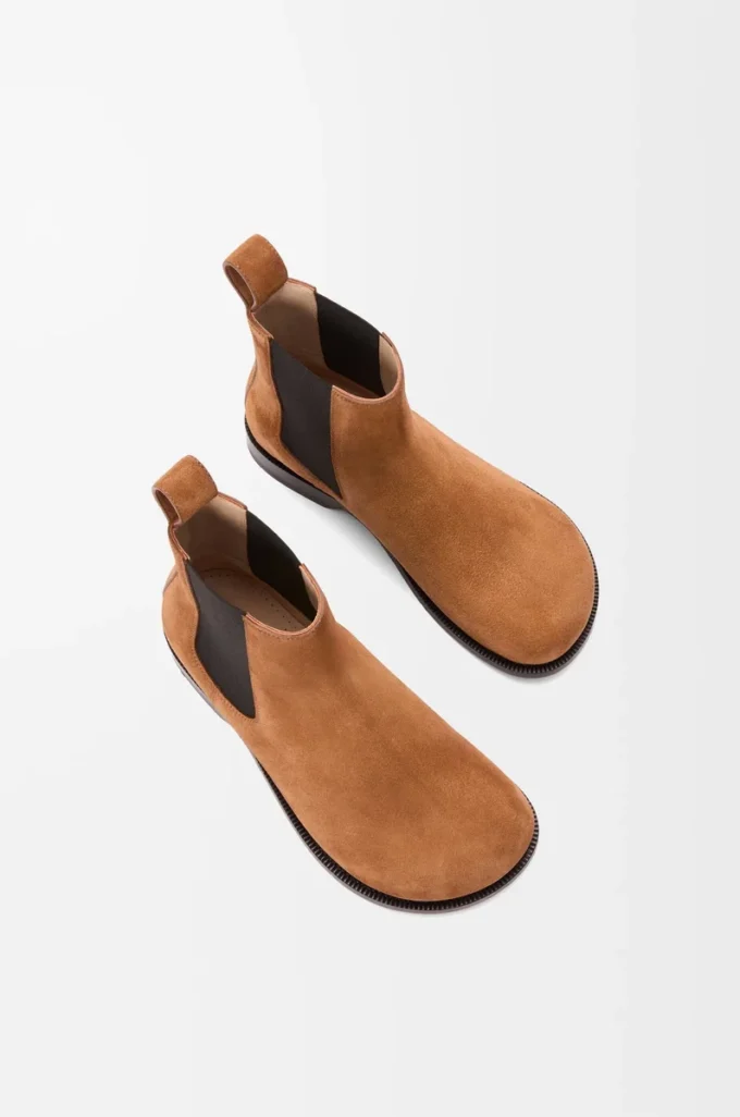 Bottines Chelsea Campo en cuir de veau suédé Tabacco