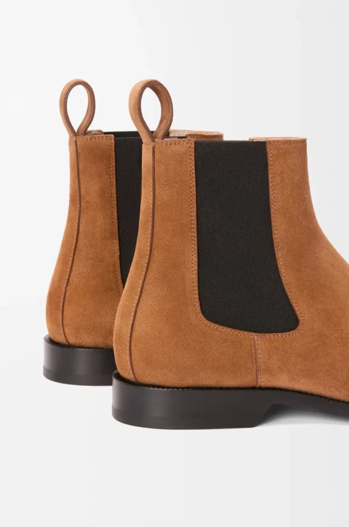 Bottines Chelsea Campo en cuir de veau suédé Tabacco