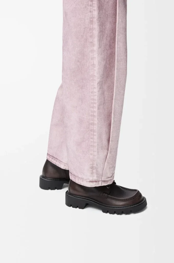 Bottines combat Sierra en cuir de veau brossé marron foncé Bottines combat Sierra en cuir de veau brossé marron foncé