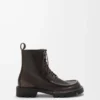 Bottines Sierra en cuir de veau brossé, couleur marron foncé