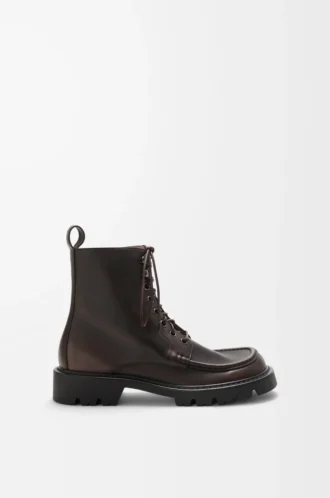 Bottines Sierra en cuir de veau brossé, couleur marron foncé