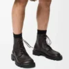 Bottines Sierra en cuir de veau brossé, couleur marron foncé