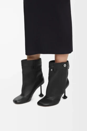 Bottines Toy Panta en cuir d&rsquo;agneau nappa Noir