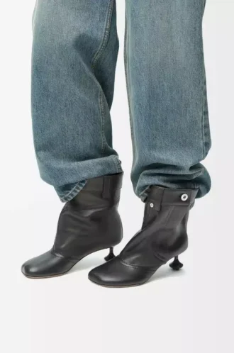 Bottines Toy Panta en cuir d’agneau noir Bottines Toy Panta en cuir d’agneau noir