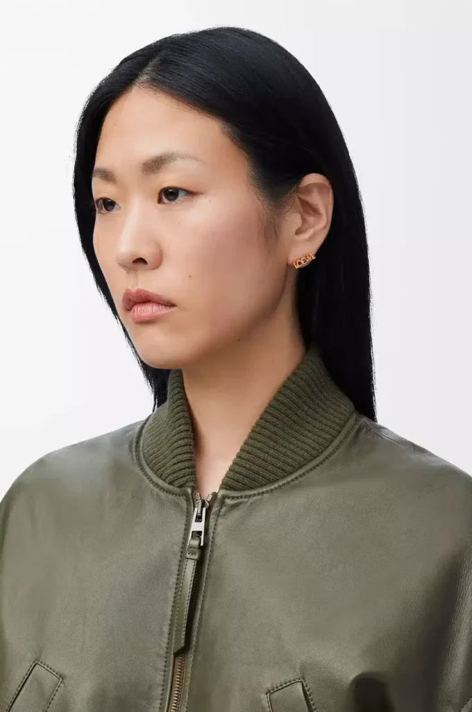 Boucle d&rsquo;oreille simple LOEWE Graphic en argent sterling Or