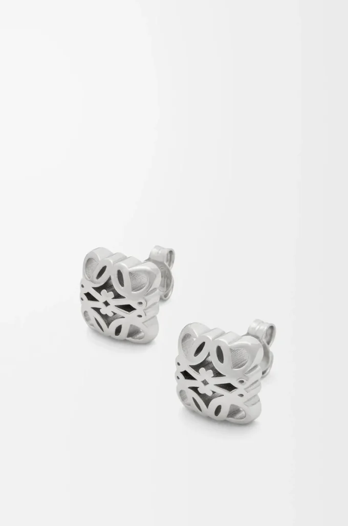Boucles d&rsquo;oreilles Anagram Bombé en argent sterling Argent