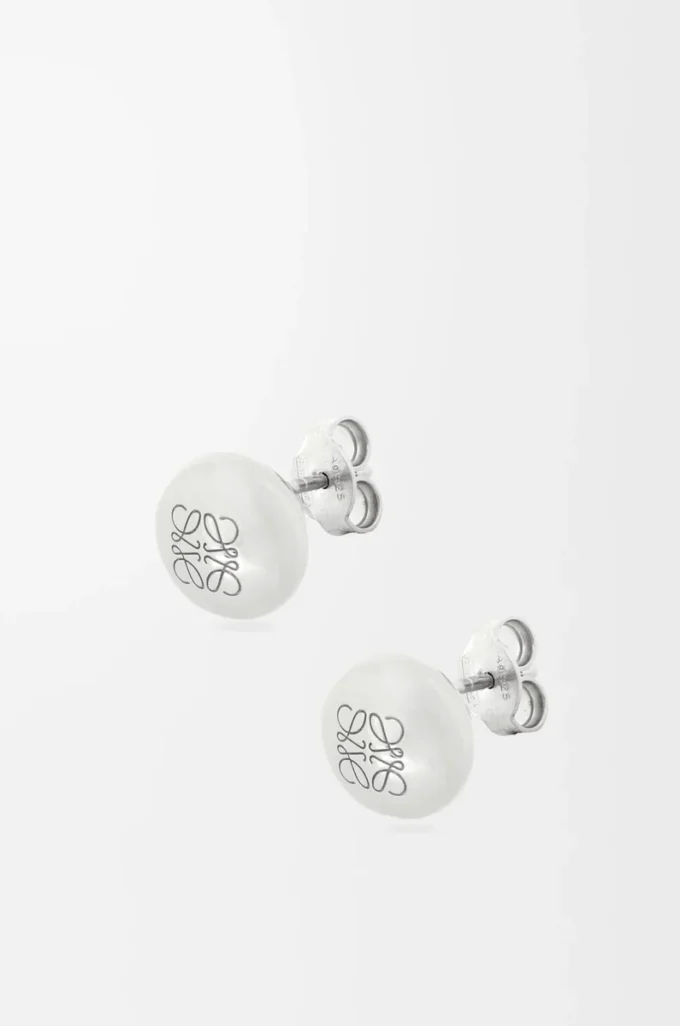 Boucles d&rsquo;oreilles Anagram Pebble en argent sterling Argent