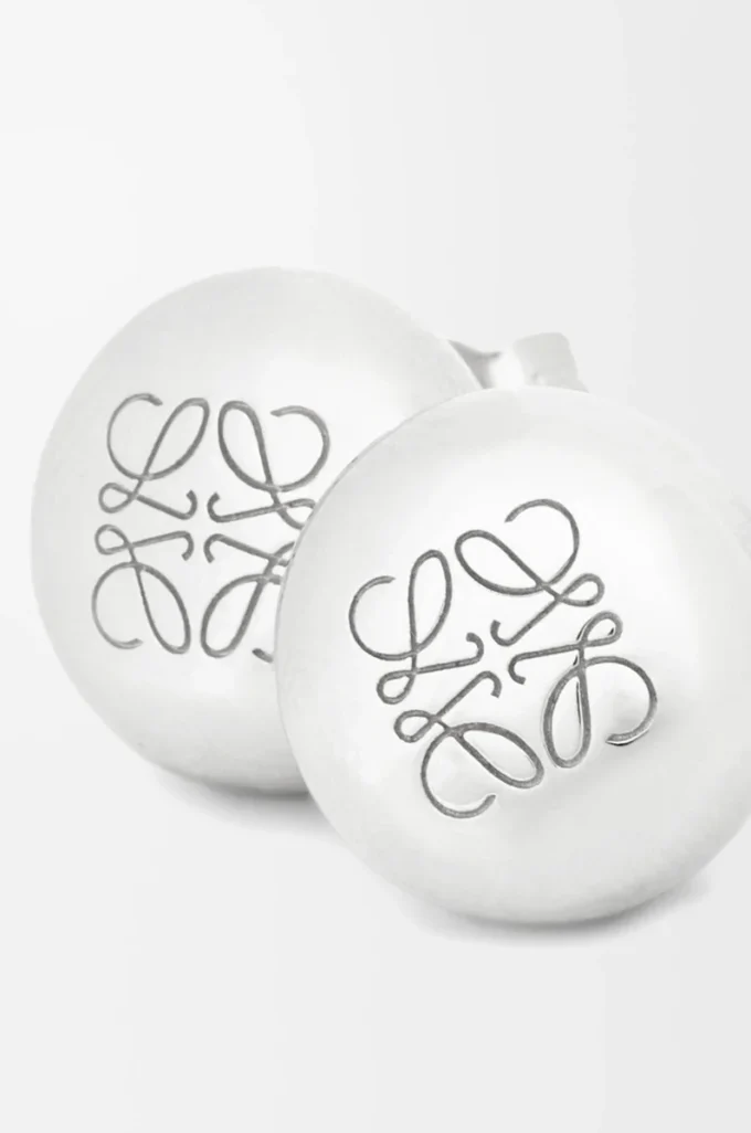 Boucles d&rsquo;oreilles Anagram Pebble en argent sterling Argent