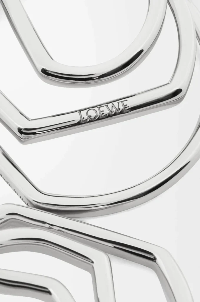 Boucles d&rsquo;oreilles créoles empilées en argent sterling Argent