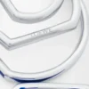Boucles d&rsquo;oreilles créoles empilées en argent sterling et émail Argent/Bleu