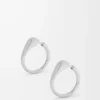 Boucles d&rsquo;oreilles étrier en argent sterling Argent