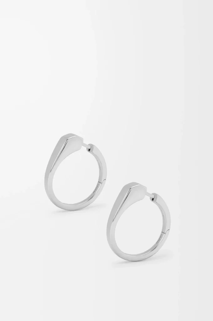 Boucles d&rsquo;oreilles étrier en argent sterling Argent