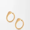 Boucles d&rsquo;oreilles étriers en argent sterling Or